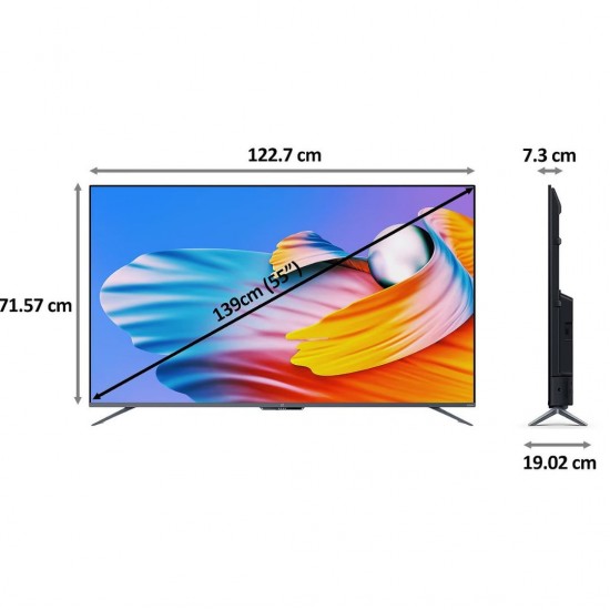 OnePlus U1S 55 Inch (139cm) 4k ultra HD Android Smart TV Gamma Engine Processor , Oxygen Play 2.0, Black