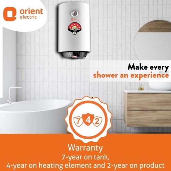 Orient Electric Ecosmart Plus 15L 5 Star 2000W Vertical Storage Water Geyser, White