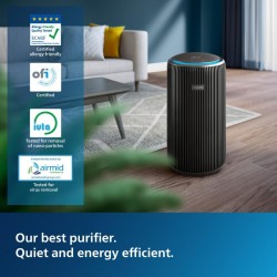 Philips AC4221/61 Real Time AQI Display | Ideal for Living room | App Control with Wifi Smart Air Purifier, Dark Metallic