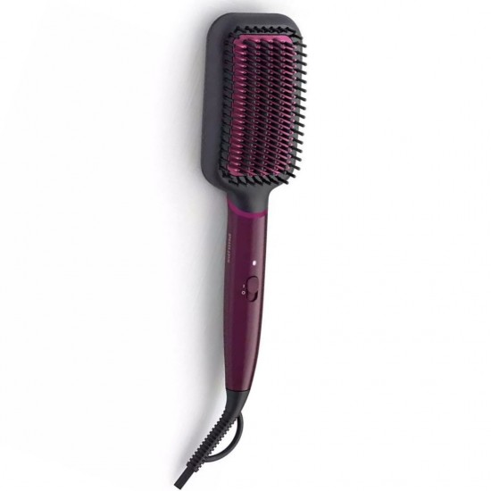 Philips BHH730/00 Series 5000 Naturally Heated Straightening Brush Silk Protect technology, Dark Wine