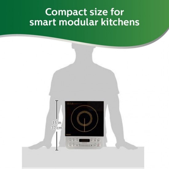 Philips Viva Collection HD4928/01 2100W Induction Cooktop Touch Panel, Black