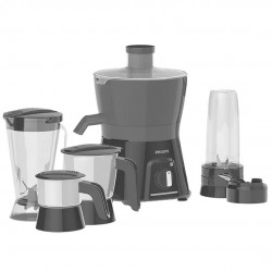 Philips Viva Collection HL7580/00 600 Watts 3 Jars Juicer Mixer Grinder, Black