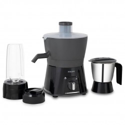 Philips Viva Collection HL7579/00 600 W Turbo Juicer Mixer Grinder With 3 jars, Black Grey