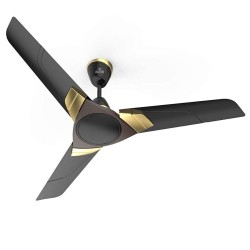 Polycab Aereo 1200mm 3 Blade High Speed Ceiling Fan, Matt Black Chocolate Gold