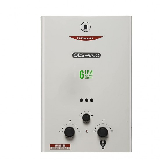 Racold ODS-ECO PNG 6L Gas Water Geyser, White