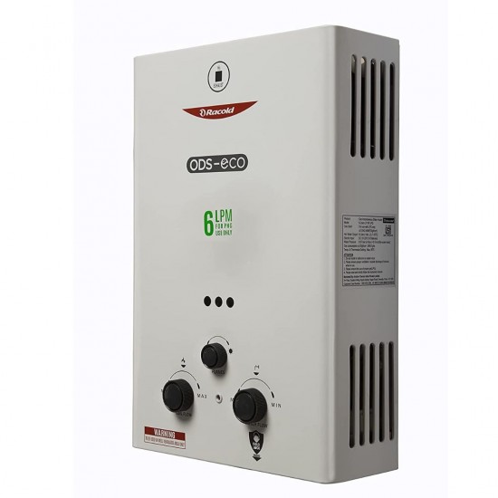Racold ODS-ECO PNG 6L Gas Water Geyser, White
