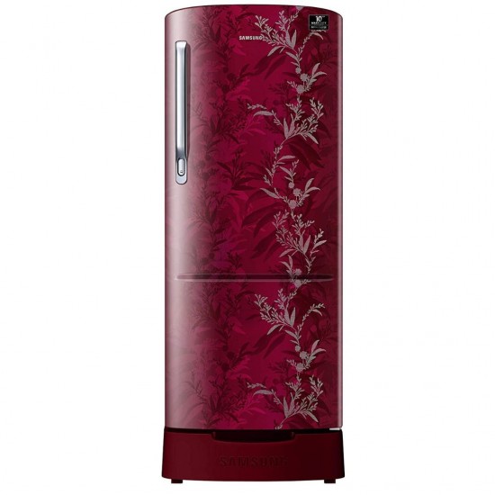 Samsung 230L 3Star Inverter Direct-Cool Single Door Refrigerator RR24T285Y6R/NL, Mystic Overlay Red