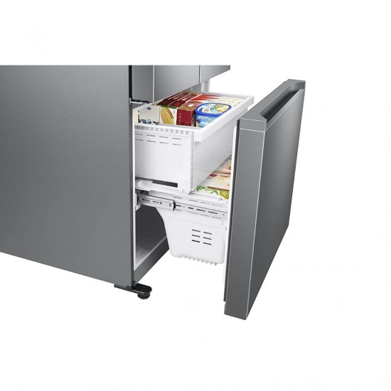 Samsung 580 Litres Frost Free Digital Inverter French Door Refrigerator, Convertible Freezer, Ez Clean Steel
