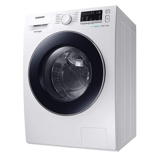 Samsung 7Kg /5Kg 5 Star Inverter Fully Automatic Washer Dryer, WD70M4443JW/TL, White
