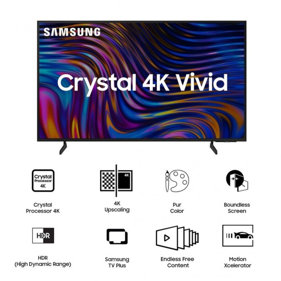 Samsung UA50DUE70BKLXL 125 cm (50 inches) D Series Crystal 4K Vivid Ultra HD Smart LED TV, Black