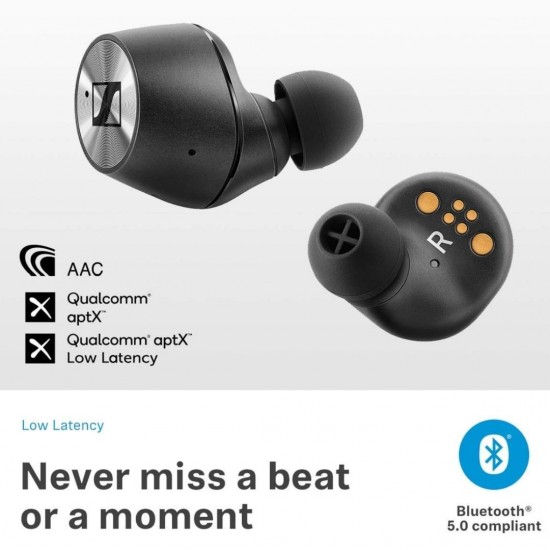 Sennheiser Momentum True Wireless Bluetooth in Earbuds With Mic, Black