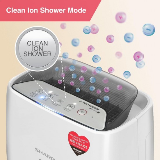 Sharp FP-J52M-W Smart Air Purifier | Wi-Fi, HEPA, Carbon & Pre-Filter, PM2.5, Temp & Humidity Indicators