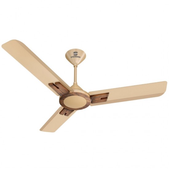 Standard Dasher Woodlore 1200mm 3 Blade Dust Resistant Ceiling Fan, Champagne Cherry Wood