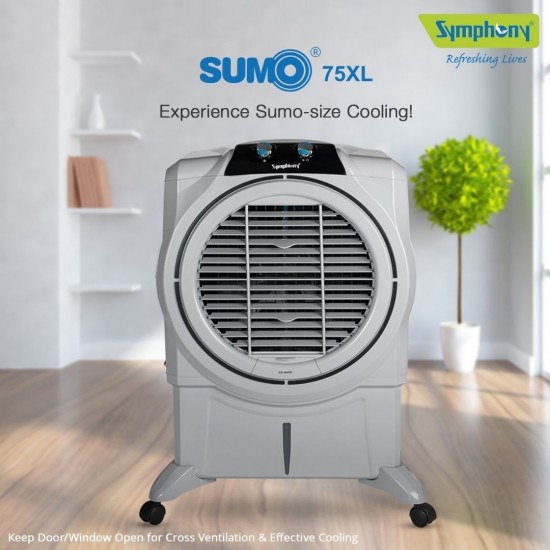 Symphony Sumo 75 XL I-Pure 75 Litres Room Air Cooler, Grey