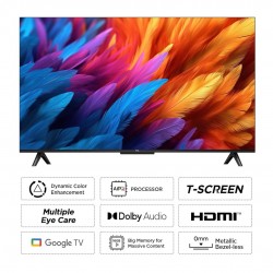 TCL 43V6B 108 cm (43 inches) Metallic Bezel-Less Series 4K Ultra HD Smart LED Google TV, Black