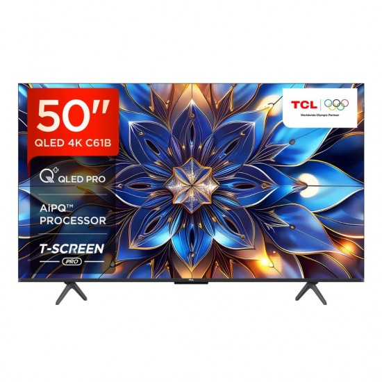 TCL 50C61B  126 cm (50 inches) 4K Ultra HD Smart QLED Google TV,  Black