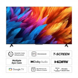 TCL 50V6B 126 cm (50 inches) Metallic Bezel-Less Series 4K Ultra HD Smart LED Google TV,  Black