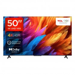 TCL 50V6B 126 cm (50 inches) Metallic Bezel-Less Series 4K Ultra HD Smart LED Google TV,  Black