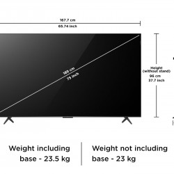 TCL 75C6K Series 189cm 4K Ultra HD Mini LED Google TV - ONKYO 2.1 Hi-Fi System, Dolby Vision IQ, HDR 10+/HLG, Dolby Atmos, Ultra Slim Design