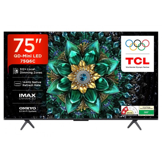 TCL 75C6K Series 189cm 4K Ultra HD Mini LED Google TV - ONKYO 2.1 Hi-Fi System, Dolby Vision IQ, HDR 10+/HLG, Dolby Atmos, Ultra Slim Design TCL 75C6K Series 189cm 4K Ultra HD Mini LED Google TV - ONKYO 2.1 Hi-Fi System, Dolby Vision IQ, HDR 10+/HLG, Dolby Atmos, Ultra Slim Design