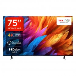 TCL 75V6B 189 cm (75 inches) Metallic Bezel-Less Series 4K Ultra HD Smart LED Google TV, Black