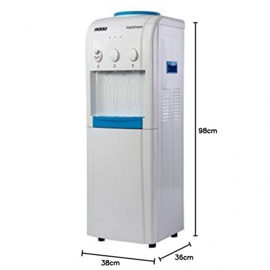 Usha InstaFresh FS Floor‑Standing Water Dispenser Provides Hot, Cold & Normal Water with 3 L Cooling Cabinet