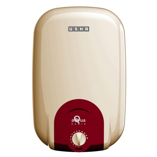 Usha Aquagenie 25 Litres 5 Star 2000-W Storage Water Heater Element With Energy Savings Technology, Ivory Wine