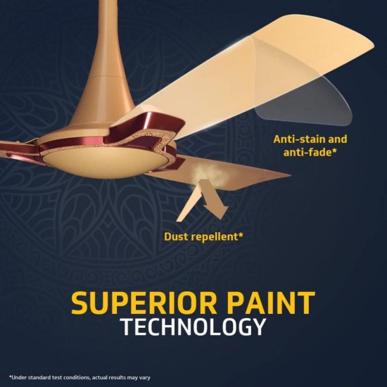 V-Guard Artera Pro Art & Anti Dust Ceiling Fan, Oro Impact