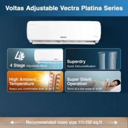 Voltas 1.5 Ton 3 Star 4-in-1 Convertible Inverter Split AC, 183V Vectra Magnum 100 percent Copper