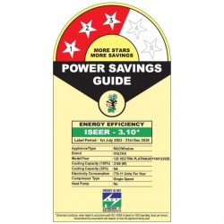 Voltas 1 Ton 3 Star Fixed Speed Window AC SAC 123 Vectra Platina, Anti-Dust Filter, Copper Condenser, White